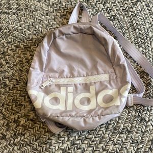 Mini Purple and White Adidas Backpack